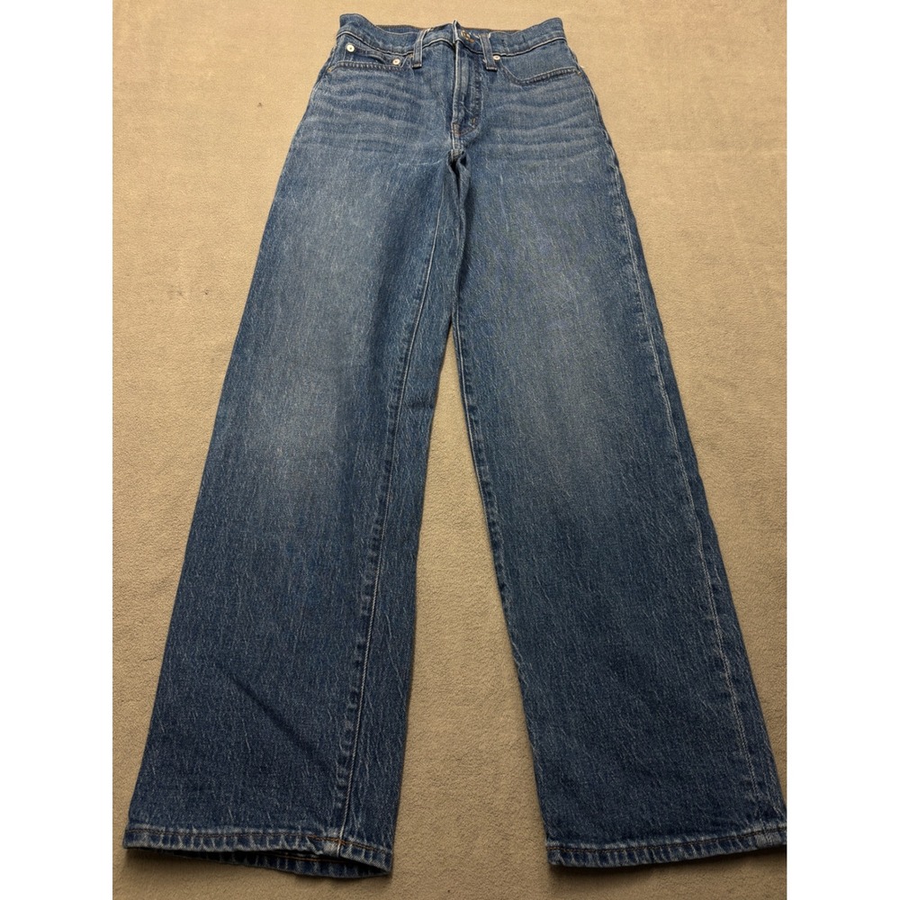 Madewell The Perfect Vintage Wide Leg Jean Blue High Rise Denim 24